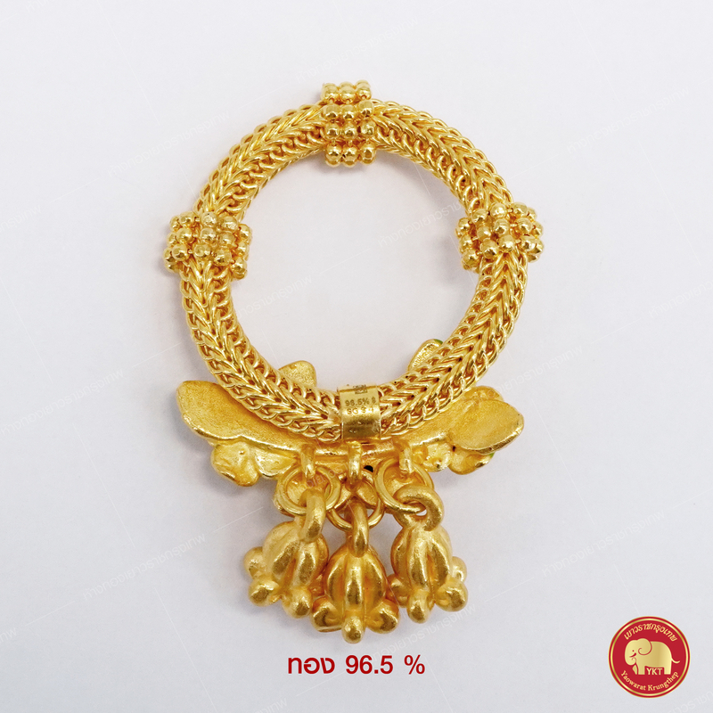 พวงมาลัยทอง ดอกไม้ลงยา