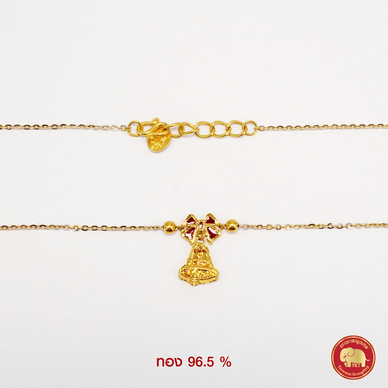 สร้อยคอทองคำ ลายกระดิ่งซานต้า