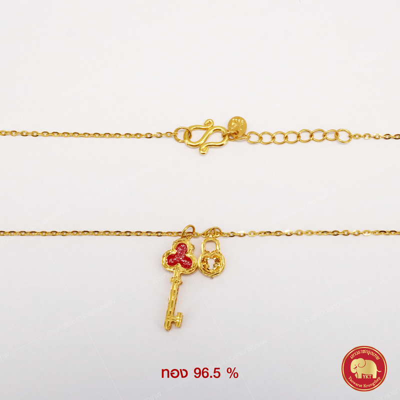 สร้อยคอทองคำ ลายหัวใจกุญแจ
