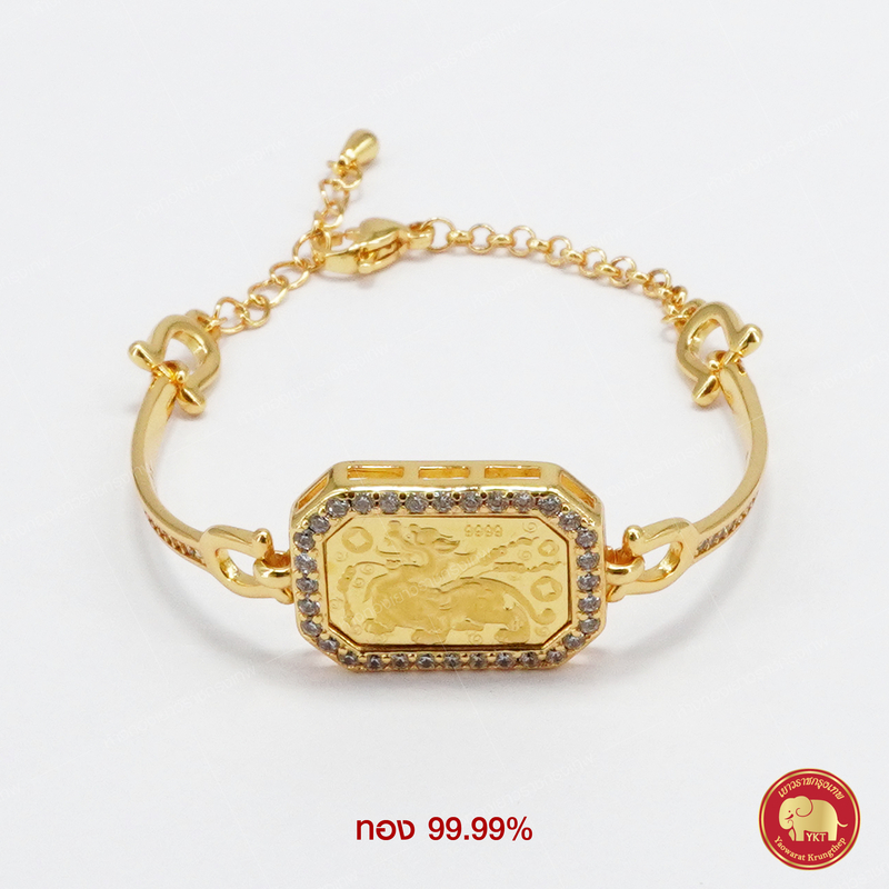 กำไลทองสายมู สายแต่งเพชร